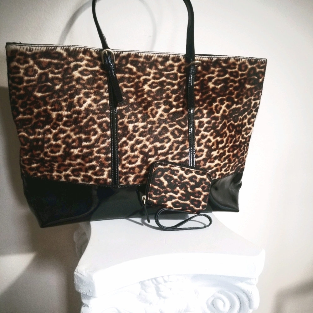 New* 100% Calf Hair Talbot Purse + Wrist bag